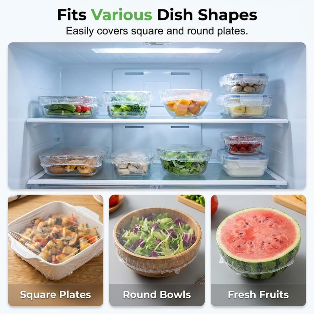 100 Pcs Reusable Elastic Food Covers
