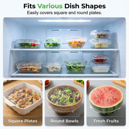 100 Pcs Reusable Elastic Food Covers