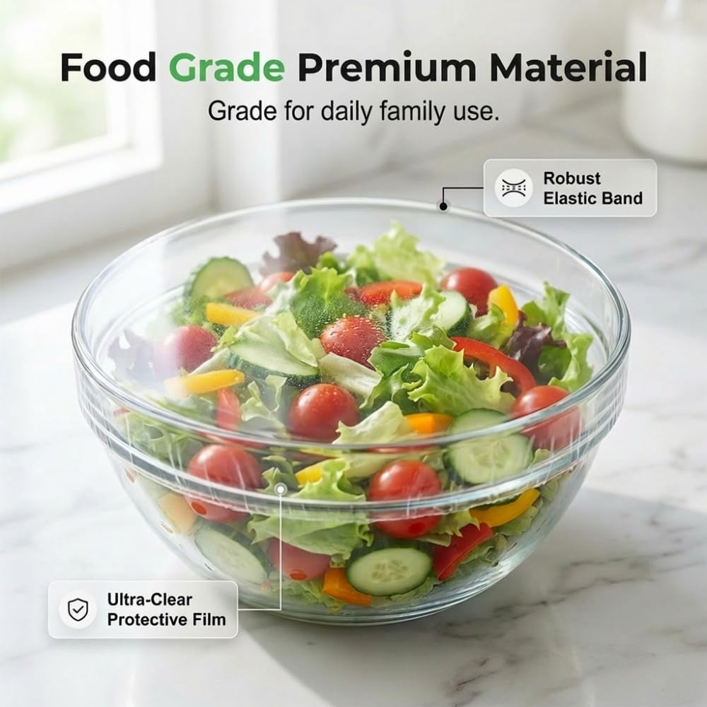 100 Pcs Reusable Elastic Food Covers