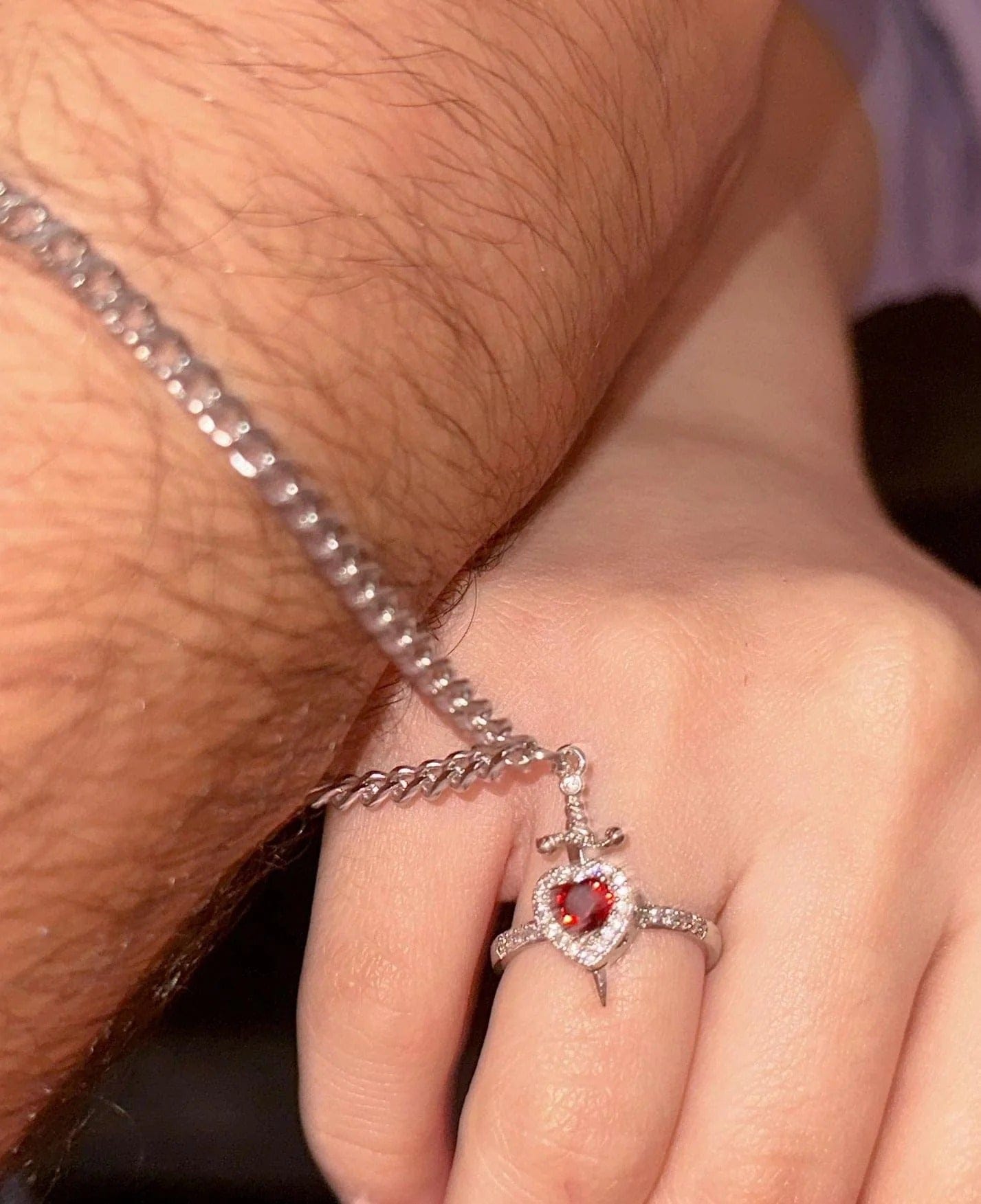 Heart Ring and Sword Bracelet