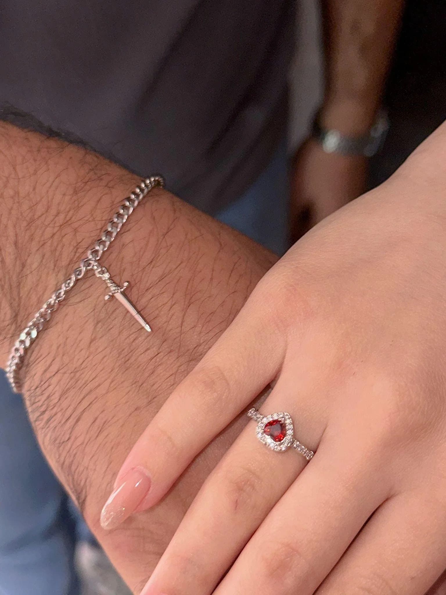 Heart Ring and Sword Bracelet