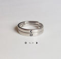 Sun and moon matching ring