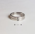 Sun and moon matching ring