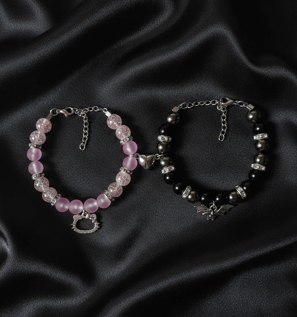 Hello Kitty X Batman Matching Bracelet Set
