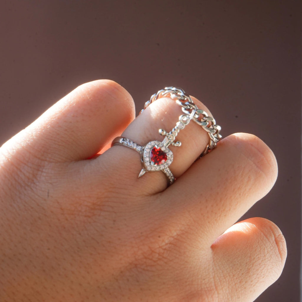 Heart Ring and Sword Bracelet